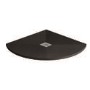 Silhouette Black Sparkle 800 x 800 Quadrant Ultra Low Profile Tray with waste