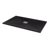 Silhouette Black Sparkle 1600 x 900 Rectangular Ultra Low Profile Tray with waste