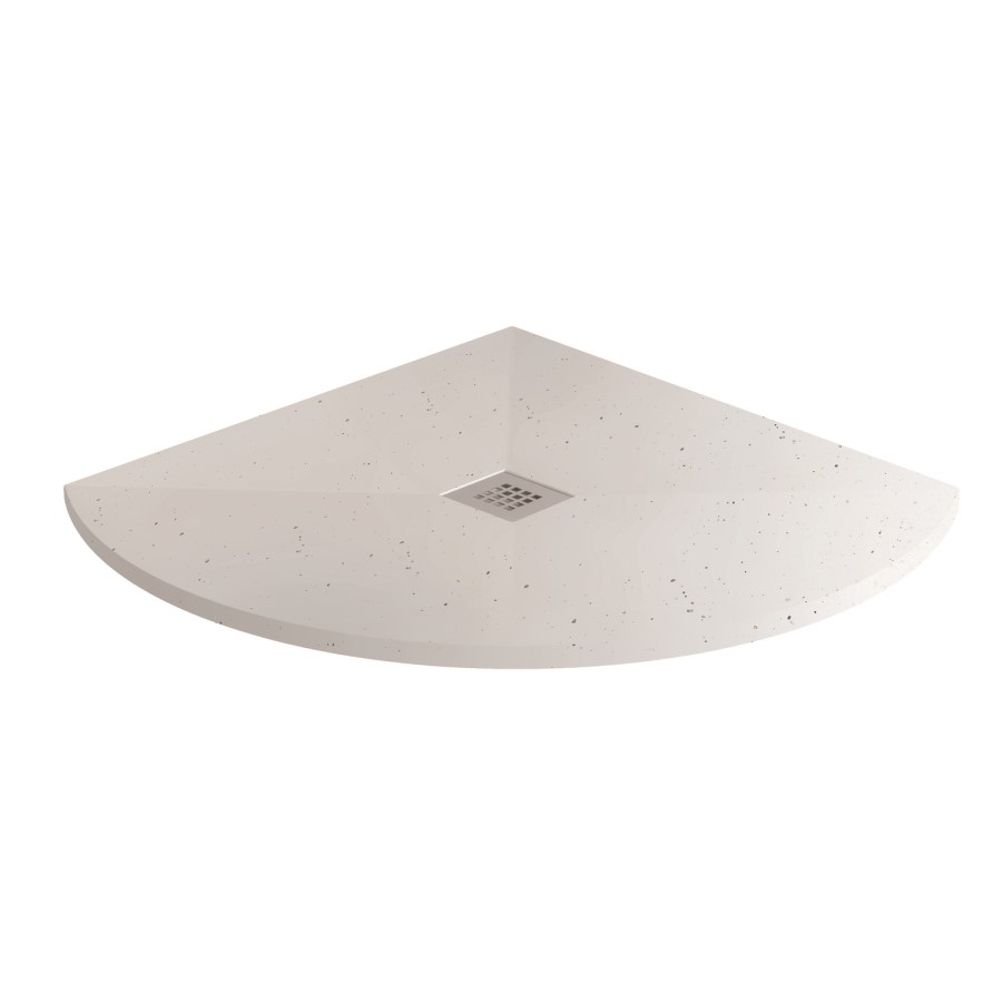 Silhouette White Sparkle 800 x 800 Quadrant Ultra Low Profile Tray with waste