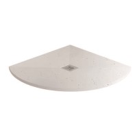 Silhouette White Sparkle 900 x 900 Quadrant Ultra Low Profile Tray with waste