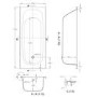 Single Ended Steel Bath with No Tap Holes - 1700 x 700mm