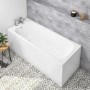 Single Ended Steel Bath with 2 Tap Holes - 1500 x 700mm