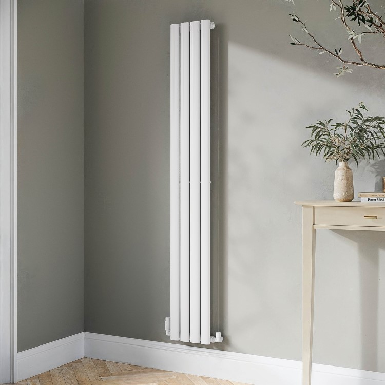 White Vertical Single Panel Radiator 1600 x 240mm - Margo