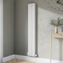 White Vertical Double Panel Radiator 1600 x 240mm - Margo