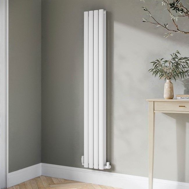 White Vertical Double Panel Radiator 1600 x 240mm - Margo