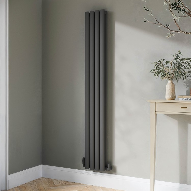 Anthracite Vertical Double Panel Radiator 1600 x 240mm - Margo