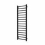 Black Towel Radiator 1600 x 500mm with Pipe Kit and Straight Valves - Sonoran