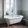 Traditional Chrome Freestanding Bath Suite with Toilet & Basin - Park Royal
