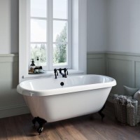 Traditional Black Freestanding Bath Suite with Toilet & Basin - Park Royal