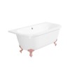 Freestanding Double Ended Back to Wall Bath with Pink Feet 1700 x 745mm - Park Royal