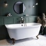 Freestanding Double Ended Back to Wall Bath with Bronze Feet 1700 x 745mm - Park Royal