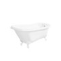 Freestanding Single Ended Roll Top Slipper Bath with White Feet 1700 x 710mm - Park Royal