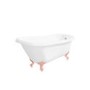 Freestanding Single Ended Roll Top Slipper Bath with Pink Feet 1700 x 710mm - Park Royal