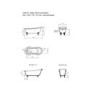 Freestanding Single Ended Roll Top Slipper Bath with Pink Feet 1700 x 710mm - Park Royal