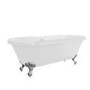 Freestanding Double Ended Roll Top Bath with Chrome Feet 1690 x 740mm - Park Royal