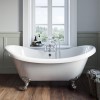 Freestanding Double Ended Roll Top Bath with Chrome Feet 1750 x 740mm - Park Royal