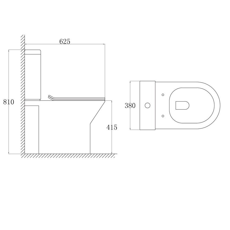 Stowe Rimless Close Coupled Toilet & Seat