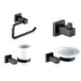 Arissa Matt Black 4 piece accessory pack