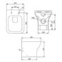 1100mm White Toilet and Sink Unit Left Hand with Square Toilet - Florence