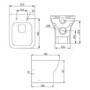 1100mm White Toilet and Sink Unit Left Hand with Square Toilet - Florence