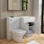 1100mm White Toilet and Sink Unit Right Hand with Square Toilet- Florence