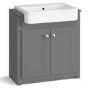 667mm Grey Freestanding Vanity Unit with Basin - Westbury