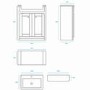 667mm Grey Freestanding Vanity Unit with Basin - Westbury