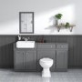 Toilet Basin and Storage Combination Unit - Grey - Traditonal - Westbury