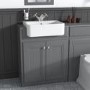 Toilet Basin and Storage Combination Unit - Grey - Traditonal - Westbury
