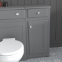 Toilet Basin and Storage Combination Unit - Grey - Traditonal - Westbury
