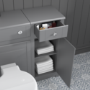Toilet Basin and Storage Combination Unit - Grey - Traditonal - Westbury