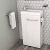 440mm White Cloakroom Vanity Unit with Basin - Virgo
