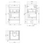 900mm White Toilet and Sink Unit Left Hand with Square Toilet- Agora