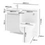 900mm White Toilet and Sink Unit Left Hand with Round Toilet - Agora