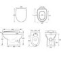 900mm White Toilet and Sink Unit Right Hand with Round Toilet - Agora