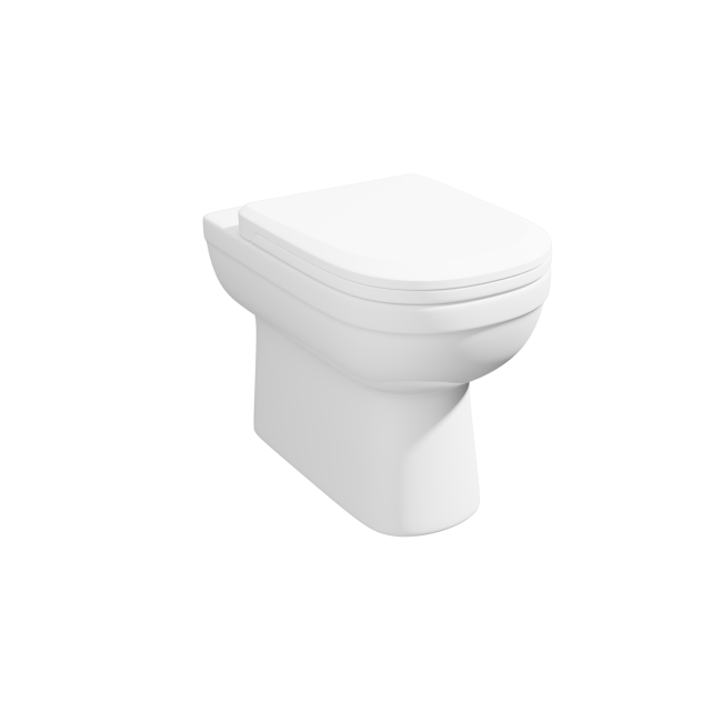 900mm White Toilet and Sink Unit Right Hand with Round Toilet - Agora