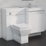 1200mm  White Toilet and Sink Unit Right Hand with Square Toilet - Agora