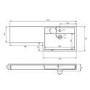 1200mm  White Toilet and Sink Unit Right Hand with Square Toilet - Agora