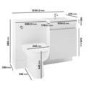 1200mm White Toilet and Sink Unit Right Hand with Round Toilet - Agora