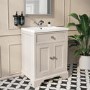 610mm White Freestanding Vanity Unit with Basin - Burford