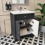 Grade A2 - 610mm Grey Freestanding Vanity Unit with Basin - Burford 