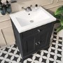 Grade A2 - 610mm Grey Freestanding Vanity Unit with Basin - Burford 