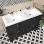 1200mm Grey Freestanding Double Vanity Unit with Sink - Burford