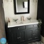 1200mm Grey Freestanding Double Vanity Unit with Sink - Burford