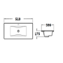Grade A2 - 500mm White Freestanding Vanity Unit with Basin and Chrome Handles - Ashford