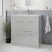 800mm Grey Freestanding Vanity Unit with Basin and Chrome Handles - Ashford