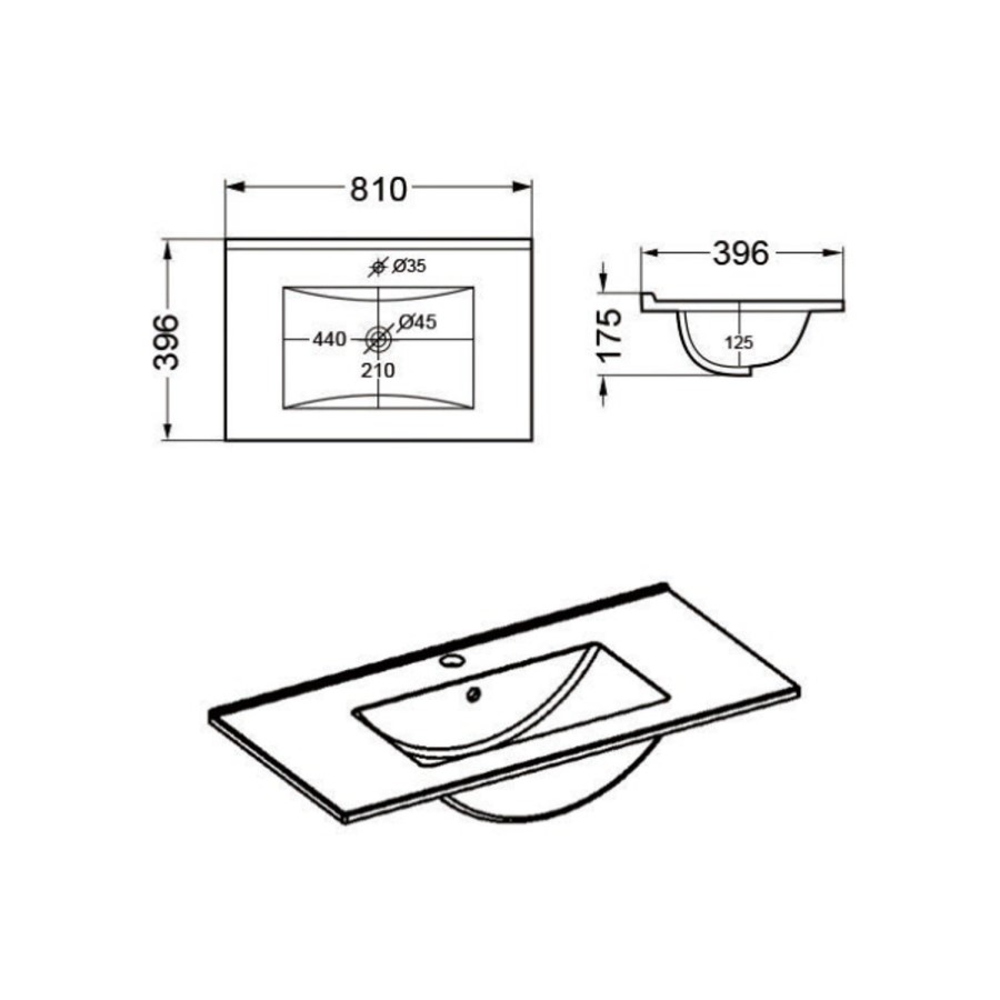 800mm Grey Freestanding Vanity Unit with Basin and Chrome Handles - Ashford