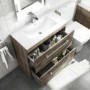 800mm Wood Effect Freestanding Vanity Unit with Basin - Ashford