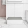 1100mm White Toilet and Sink Unit Left Hand with Round Toilet and Child Step - Bali
