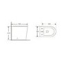 Grade A2 - 1100mm Grey Toilet and Sink Unit Left Hand with Round Toilet - Bali